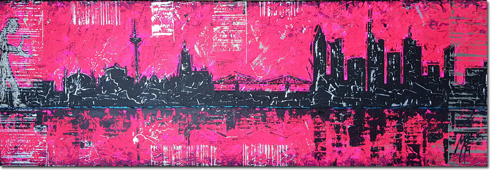 Skyline Frankfurt Pink